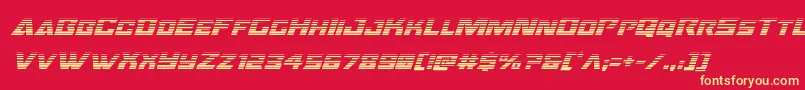 Oceanicdriftgradital Font – Yellow Fonts on Red Background