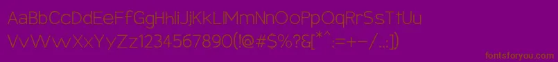 Weitere Informationen zur Armatahl-Schriftart Armatahl-Schriftart – Braune Schriften auf violettem Hintergrund