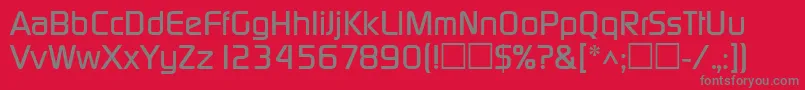 フォントDicotmediumRegular – 赤い背景に灰色の文字