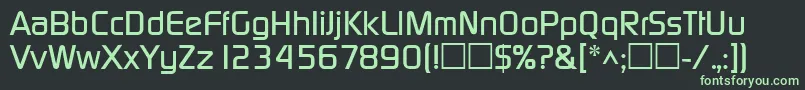 DicotmediumRegular-fontti – vihreät fontit mustalla taustalla