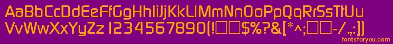 DicotmediumRegular Font – Orange Fonts on Purple Background