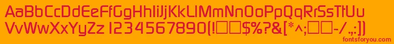 DicotmediumRegular Font – Red Fonts on Orange Background