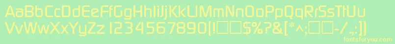 DicotmediumRegular Font – Yellow Fonts on Green Background