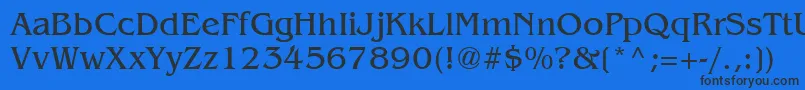 Шрифт BenguiatCyrillic – чёрные шрифты на синем фоне