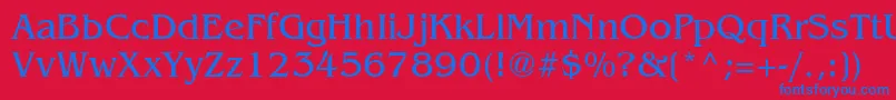 BenguiatCyrillic Font – Blue Fonts on Red Background