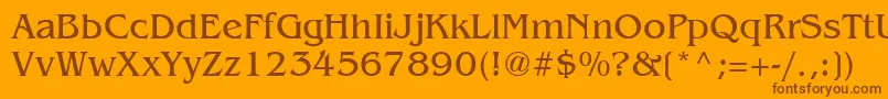 BenguiatCyrillic Font – Brown Fonts on Orange Background