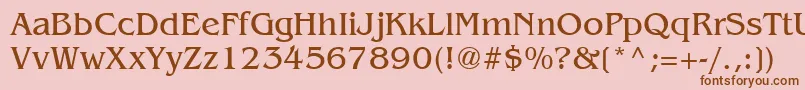Шрифт BenguiatCyrillic – коричневые шрифты на розовом фоне