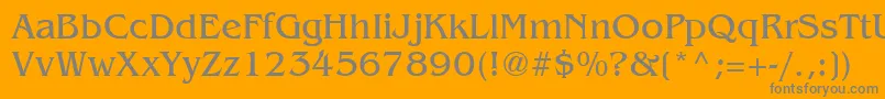 BenguiatCyrillic Font – Gray Fonts on Orange Background