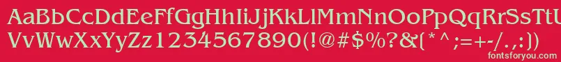 BenguiatCyrillic Font – Green Fonts on Red Background