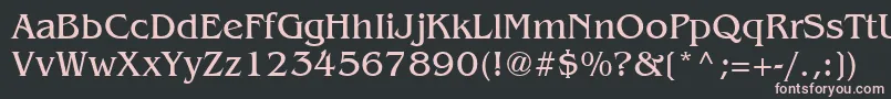 BenguiatCyrillic Font – Pink Fonts on Black Background