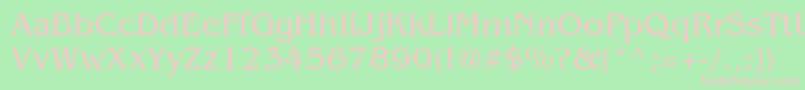 BenguiatCyrillic-fontti – vaaleanpunaiset fontit vihreällä taustalla