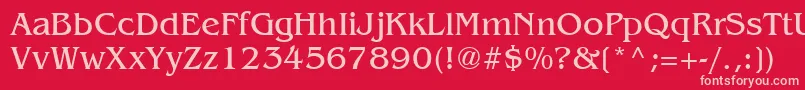 BenguiatCyrillic-Schriftart – Rosa Schriften auf rotem Hintergrund