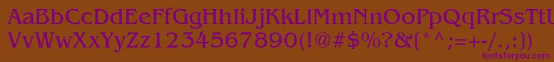 BenguiatCyrillic Font – Purple Fonts on Brown Background