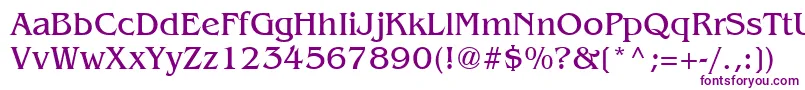 BenguiatCyrillic-fontti – violetit fontit valkoisella taustalla