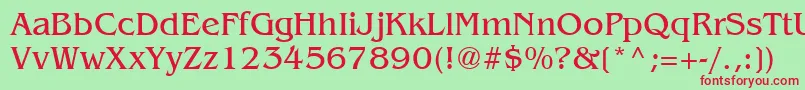 Шрифт BenguiatCyrillic – красные шрифты на зелёном фоне