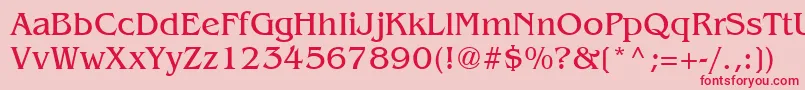 BenguiatCyrillic-Schriftart – Rote Schriften auf rosa Hintergrund