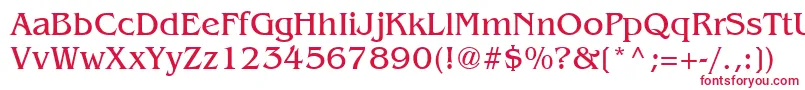 BenguiatCyrillic-fontti – punaiset fontit valkoisella taustalla