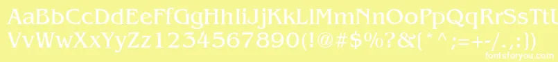 BenguiatCyrillic Font – White Fonts on Yellow Background