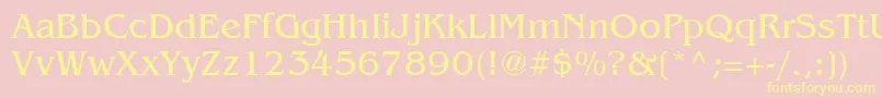 Шрифт BenguiatCyrillic – жёлтые шрифты на розовом фоне