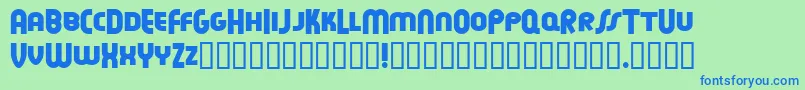Feuen ffy Font – Blue Fonts on Green Background