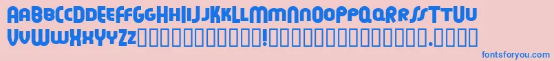 Fonte Feuen ffy – fontes azuis em um fundo rosa