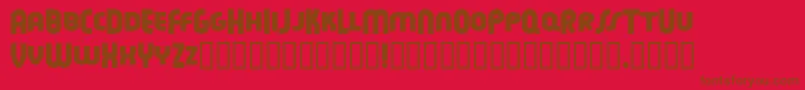 Feuen ffy Font – Brown Fonts on Red Background