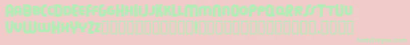 Feuen ffy Font – Green Fonts on Pink Background