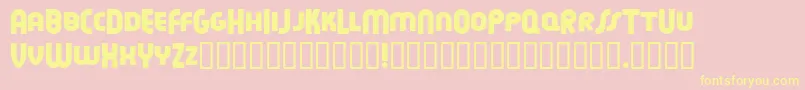 Feuen ffy Font – Yellow Fonts on Pink Background