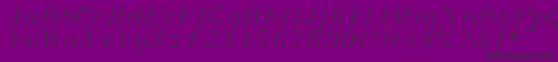 フォントItalicc – 紫の背景に黒い文字