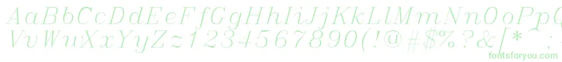 Italicc Font – Green Fonts on White Background