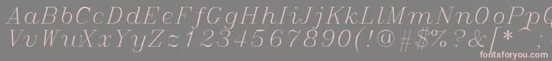 Italicc Font – Pink Fonts on Gray Background