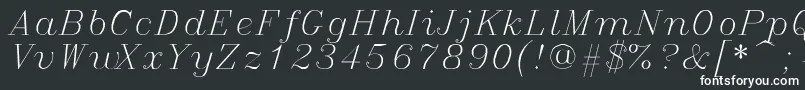 Italicc-fontti – valkoiset fontit