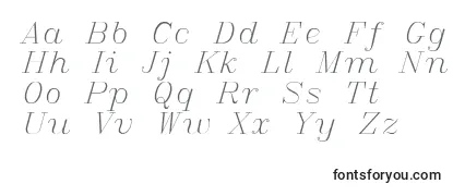 Überblick über die Schriftart Italicc
