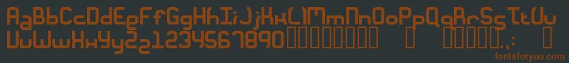 Macaroni Font – Brown Fonts on Black Background