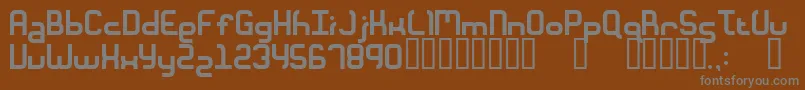 Macaroni Font – Gray Fonts on Brown Background