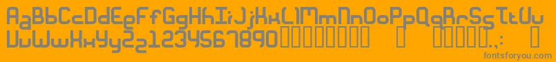 Macaroni Font – Gray Fonts on Orange Background