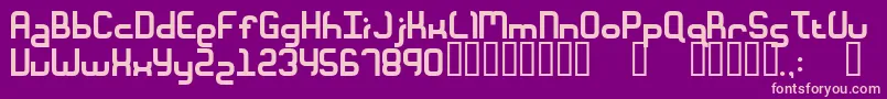 Macaroni Font – Pink Fonts on Purple Background