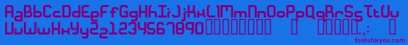 Macaroni Font – Purple Fonts on Blue Background