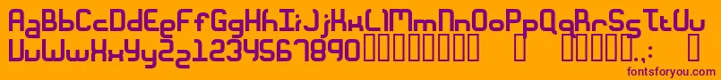 Macaroni Font – Purple Fonts on Orange Background