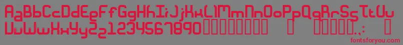 Macaroni Font – Red Fonts on Gray Background