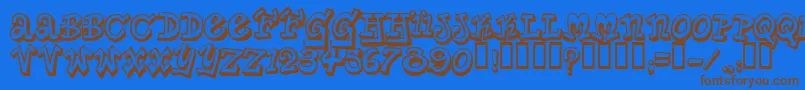 Шрифт PlanetBenson – коричневые шрифты на синем фоне