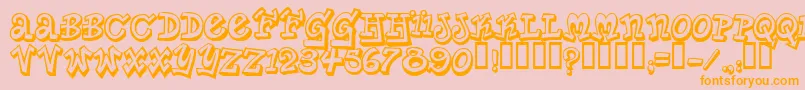 PlanetBenson Font – Orange Fonts on Pink Background