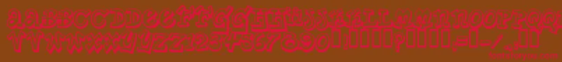 PlanetBenson Font – Red Fonts on Brown Background