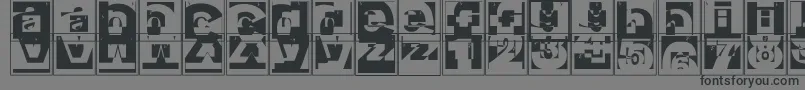 Brokencapsjumperb Font – Black Fonts on Gray Background
