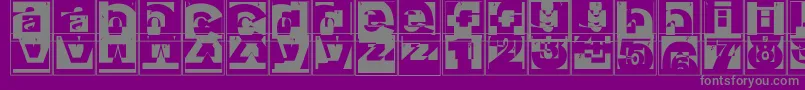 Brokencapsjumperb Font – Gray Fonts on Purple Background