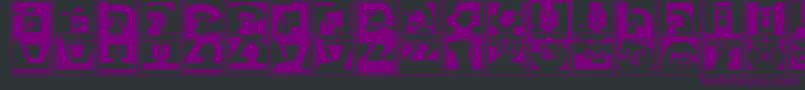 Brokencapsjumperb Font – Purple Fonts on Black Background
