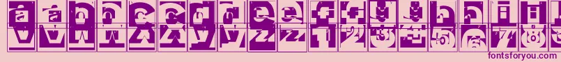 Brokencapsjumperb Font – Purple Fonts on Pink Background