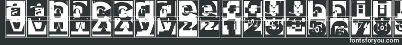 Brokencapsjumperb-Schriftart – Weiße Schriften auf schwarzem Hintergrund