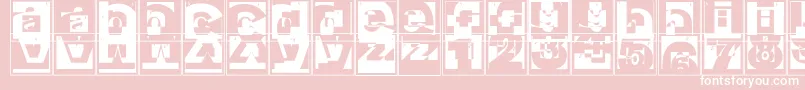 Brokencapsjumperb Font – White Fonts on Pink Background