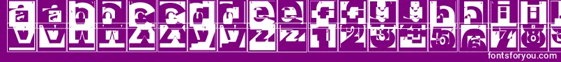 Brokencapsjumperb Font – White Fonts on Purple Background